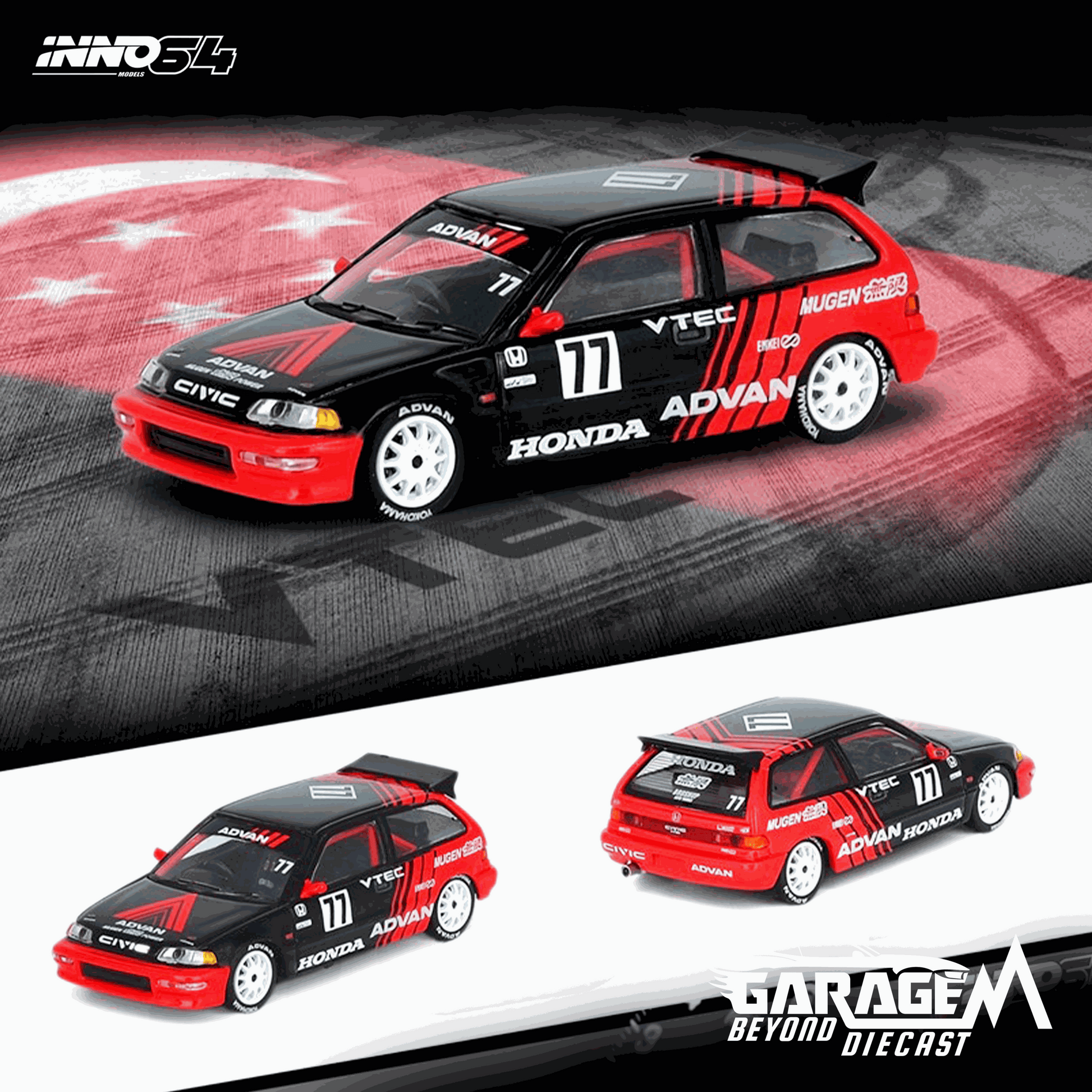 Honda Civic (EF9) #77 Advan Kanjo Racer Singapore Special Edition