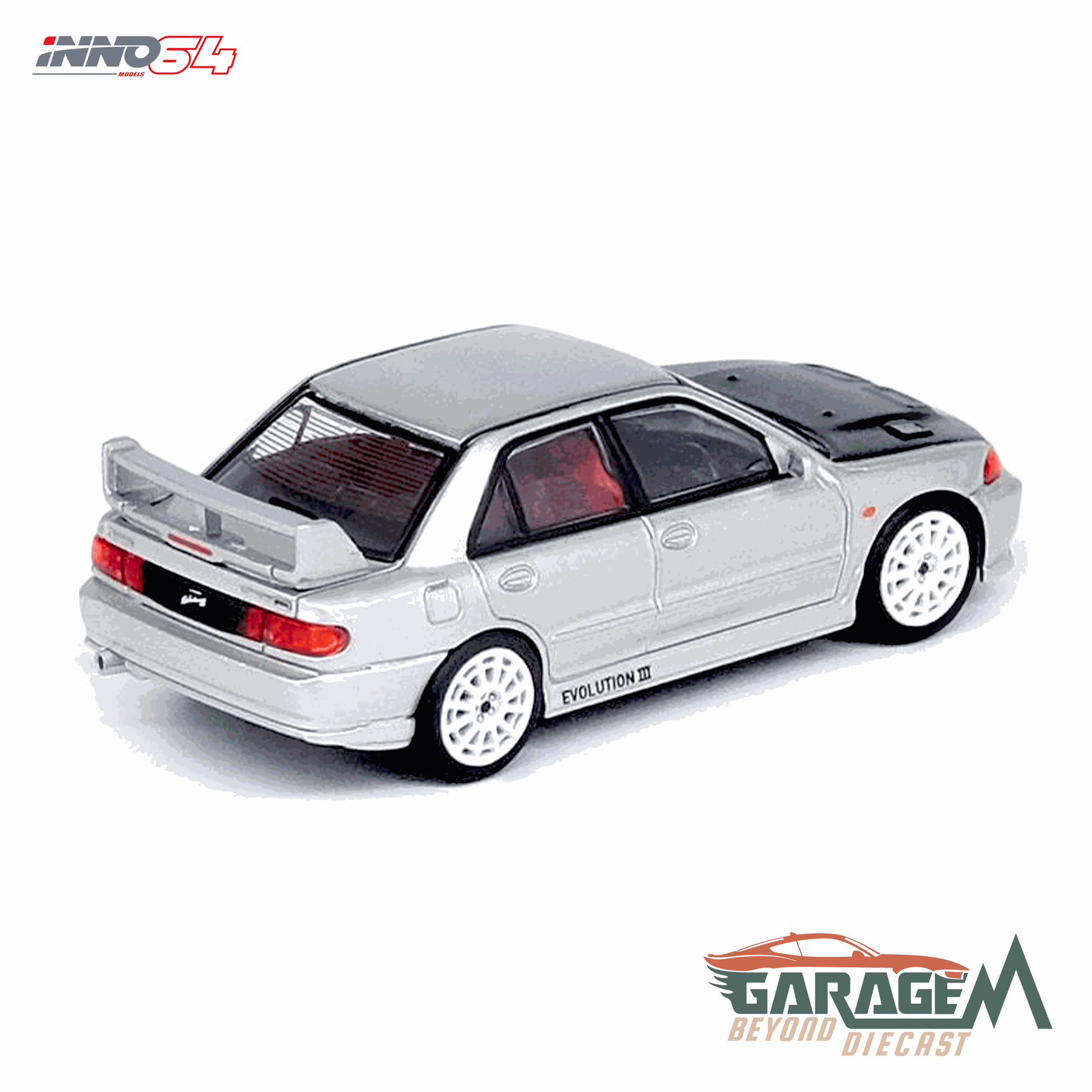 Mitsubishi Lancer Evolution III (Silver/Carbon Engine Cover)