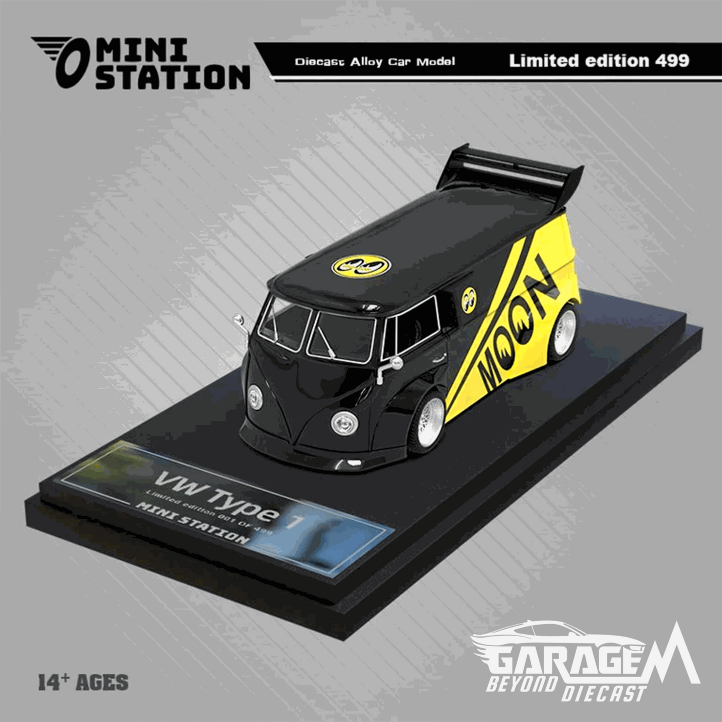 VW Van Beetle Targa Mooneyes T1 Trailer Series Black by Mini Station