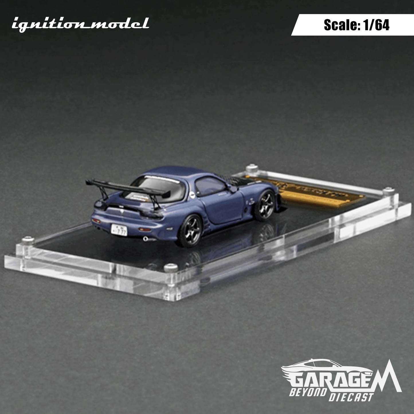 Mazda RX-7: FD3S FEED Gun Metallic 1/64 Scale Model by Igntion Model